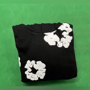 Black Denim Tear Hoddie